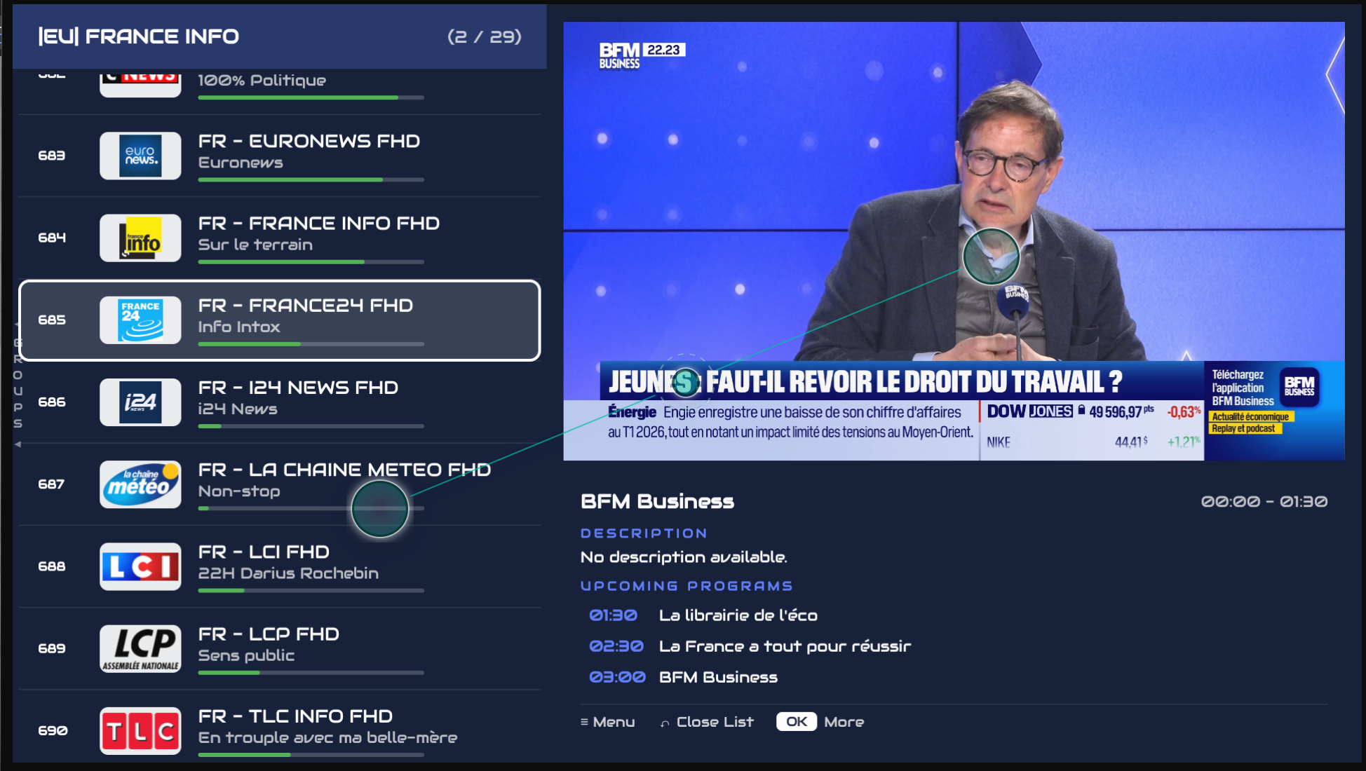 AppCoreX Live TV channel list